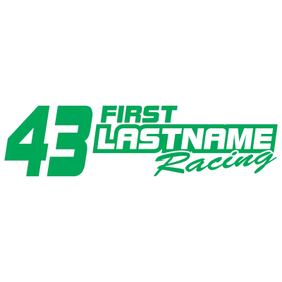 Custom Your Text & Number Racing Graphics in Single Color