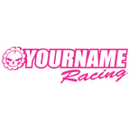 Skull Gear with Custom Text Racing Graphic Single Color