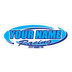 Custom Your Team Name Racing Oval Decals/Stickers -Trailer 6" 8" 12" 18" 28" 36" 48"