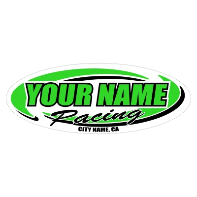 Custom Your Team Name Racing Oval Decals/Stickers -Trailer 6" 8" 12" 18" 28" 36" 48"