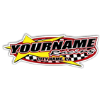 Custom Your Team Name Racing with Star Design Decals/Stickers -Trailer 6" 8" 12" 18" 28" 36" 48"