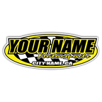 Custom Your Team Name Motorsports Oval Decals/Stickers -Trailer 6" 8" 12" 18" 28" 36" 48"