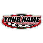 Custom Your Team Name Motorsports Oval Decals/Stickers -Trailer 6" 8" 12" 18" 28" 36" 48"