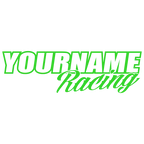 Custom Your Name Racing Decal/Graphic/Sticker for Trailer  -Single Color