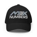 MxNumbers Flexfit Hat with Gray Undervisor- Gray with White Arrow Logo
