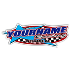 Custom Your Team Name Racing with Star Design Decals/Stickers -Trailer 6" 8" 12" 18" 28" 36" 48"