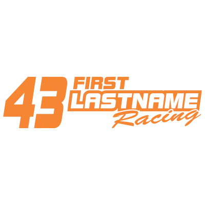 Custom Your Text & Number Racing Graphics in Single Color