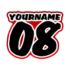 Jet Ski Race Numbers with Name -Printed & Laminated- - MxNumbers