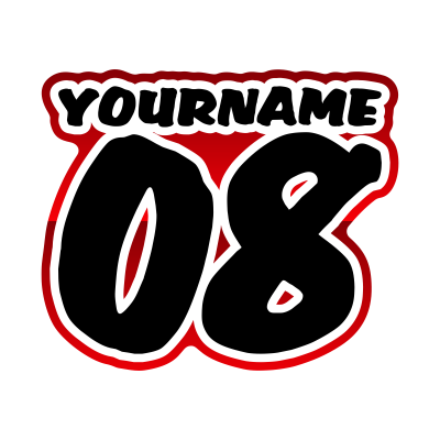 Jet Ski Race Numbers with Name -Printed & Laminated- - MxNumbers