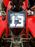 Multicolored Race Number Decals with Name - 6s Design -