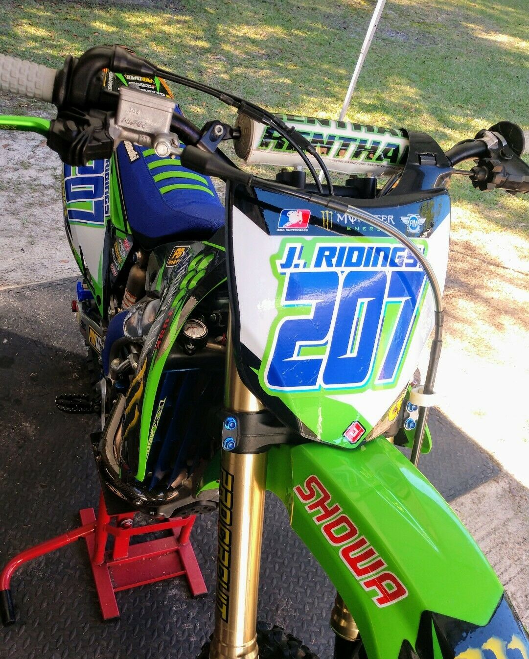 Multicolored Race Number Decals with Name - 6s Design -