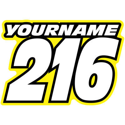 Multicolored Race Numbers with Name -Printed & Laminated- - MxNumbers