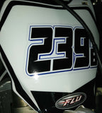 Multicolored Race Number Decal Graphics - 6s Design -