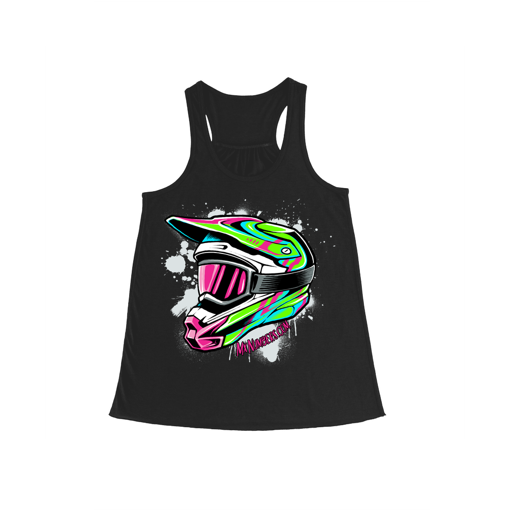 Splatter Helmet Women's Racerback Tank Top