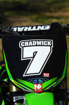 Multicolored Race Numbers with Name - 3 Color Design -