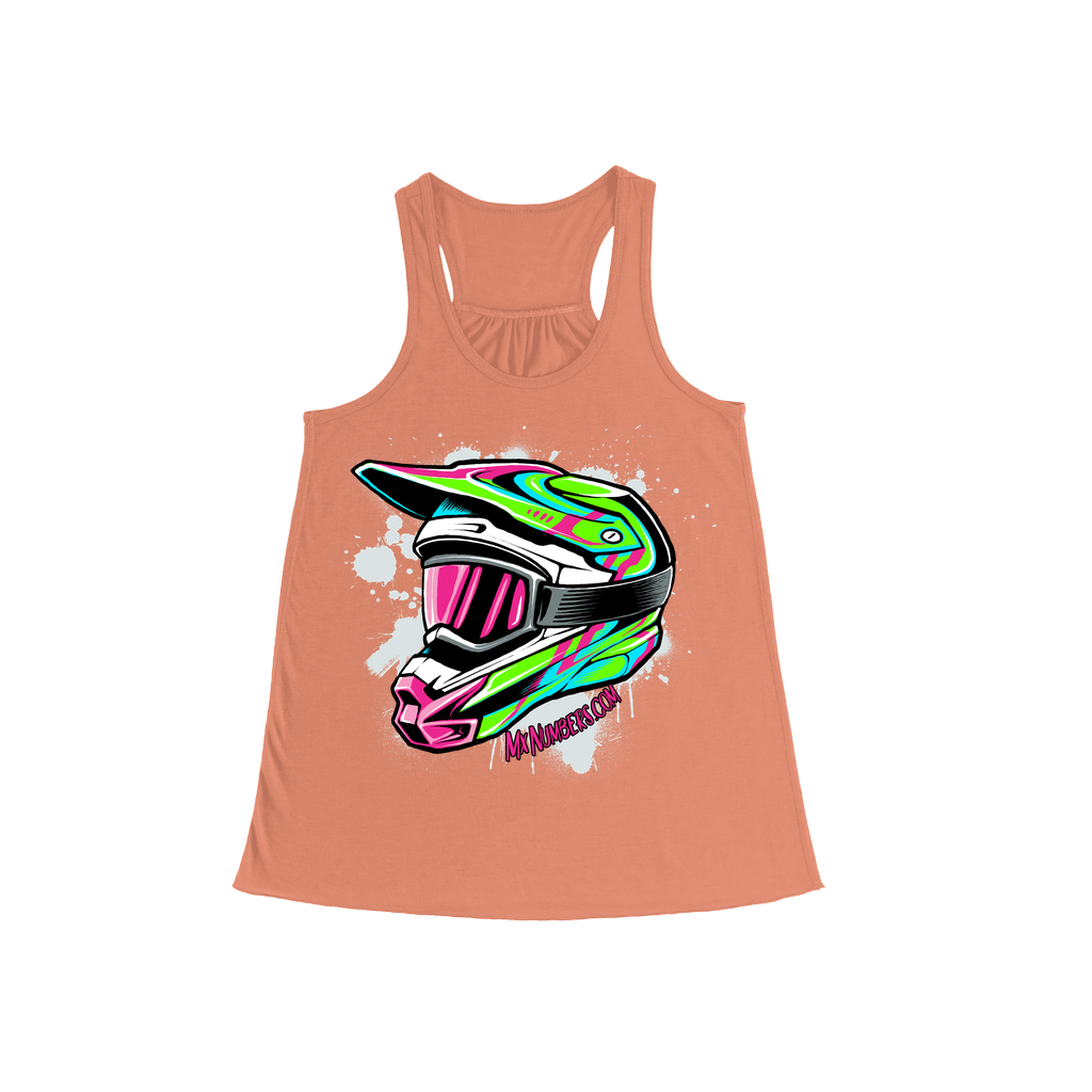 Splatter Helmet Women's Racerback Tank Top