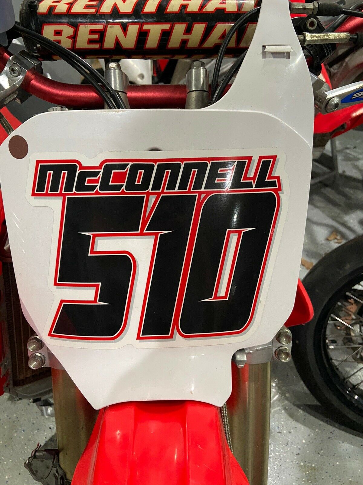 Multicolored Race Number Decals with Name - 6s Design -