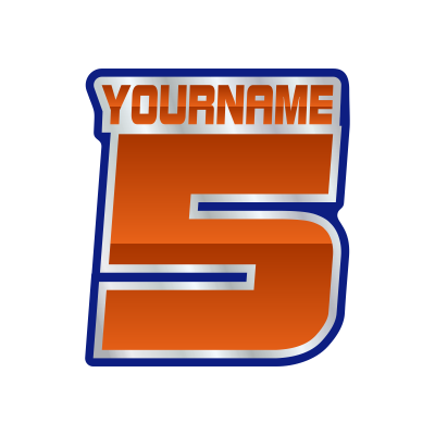 Multicolored Race Numbers with Name -Printed & Laminated- - MxNumbers