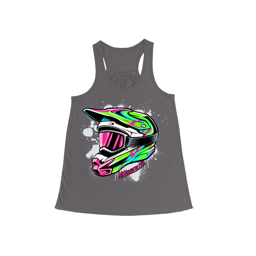 Splatter Helmet Women's Racerback Tank Top