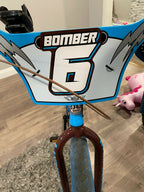 Multicolored Race Number Decals with Name - 6s Design -