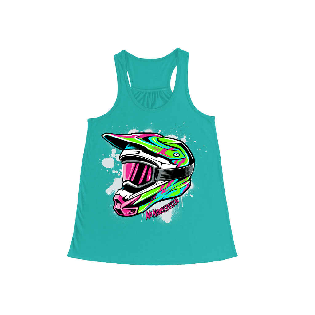 Splatter Helmet Women's Racerback Tank Top