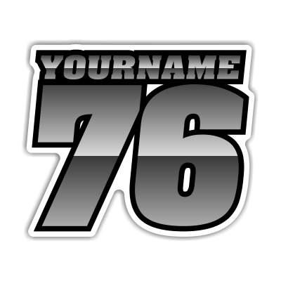 Multicolored Race Numbers with Name -Printed & Laminated- - MxNumbers