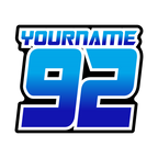 Jet Ski Race Numbers with Name -Printed & Laminated- - MxNumbers