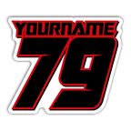 Multicolored Race Numbers with Name -Printed & Laminated- Drop Shadow Design - MxNumbers