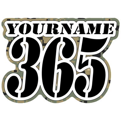 Race Number with Name -Printed with Camo & Laminated- - MxNumbers