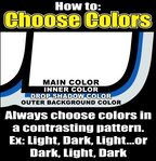 Multicolored Race Numbers with Name -Printed & Laminated- Drop Shadow Design - MxNumbers