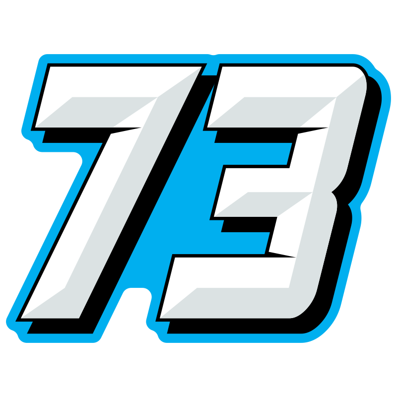 Multicolored Race Numbers - Chiseled Design - MxNumbers