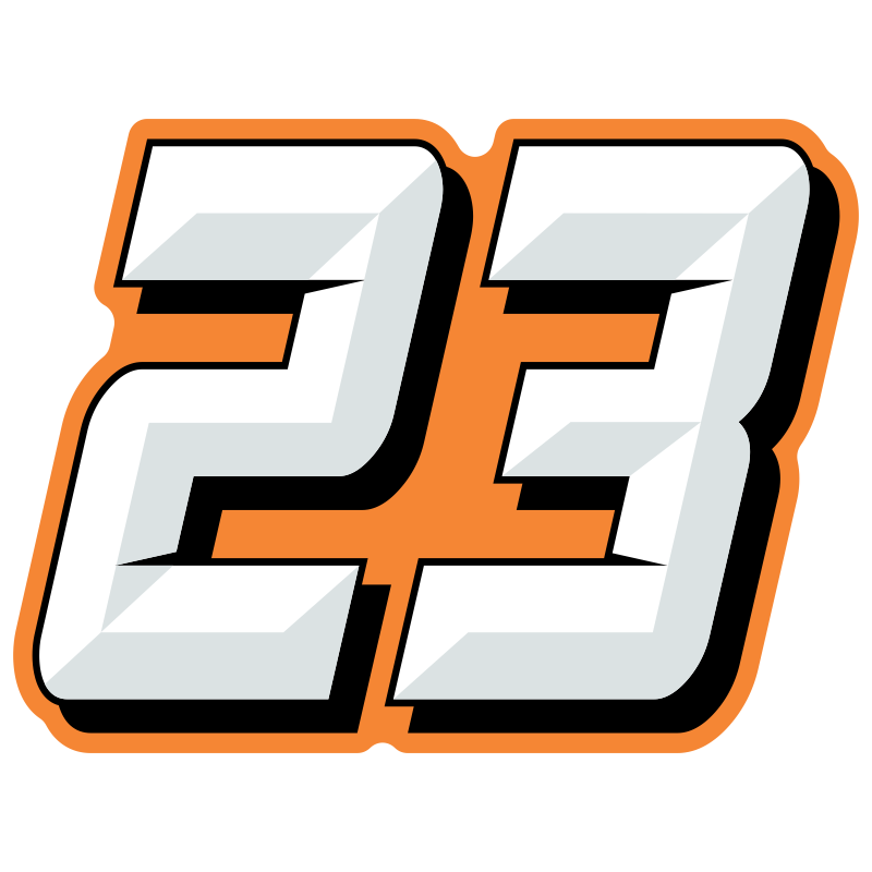 Multicolored Race Numbers - Chiseled Design - MxNumbers