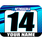 Race Numbers with Name - Clean Lines Design - MxNumbers