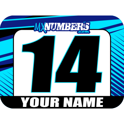 Race Numbers with Name - Clean Lines Design - MxNumbers