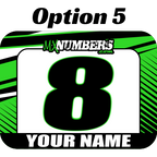 Race Numbers with Name - Clean Lines Design - MxNumbers