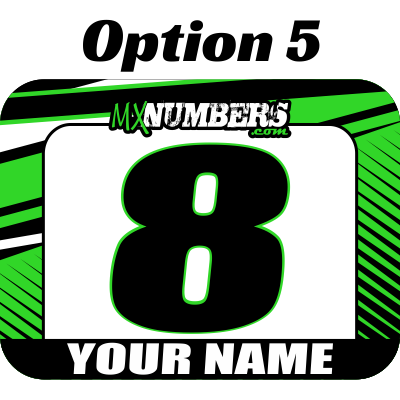 Race Numbers with Name - Clean Lines Design - MxNumbers