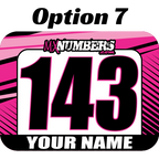 Race Numbers with Name - Clean Lines Design - MxNumbers