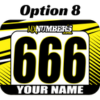 Race Numbers with Name - Clean Lines Design - MxNumbers