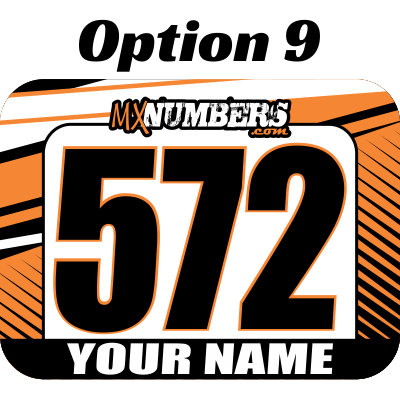 Race Numbers with Name - Clean Lines Design - MxNumbers