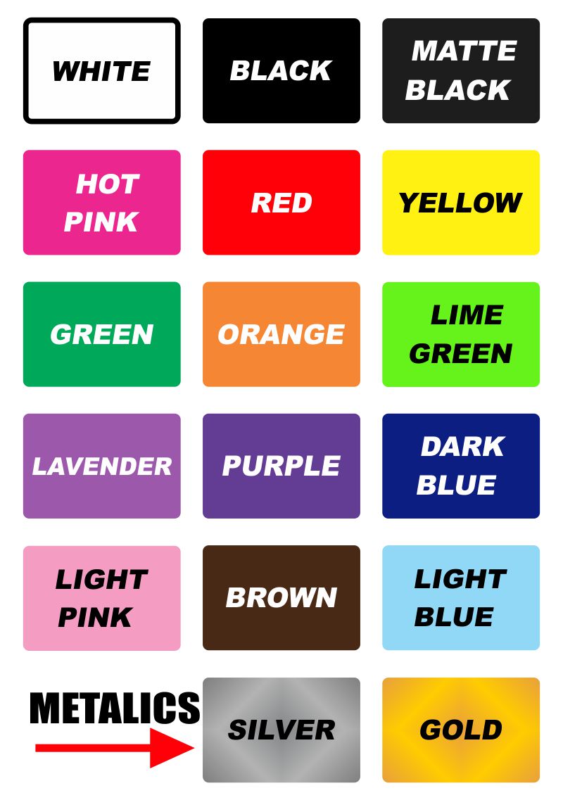 Single Color Race Number Decals - Sliced Fonts Options 1-9