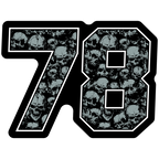 Skull Print Race Numbers -Printed & Laminated- - MxNumbers