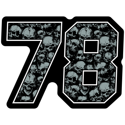 Skull Print Race Numbers -Printed & Laminated- - MxNumbers