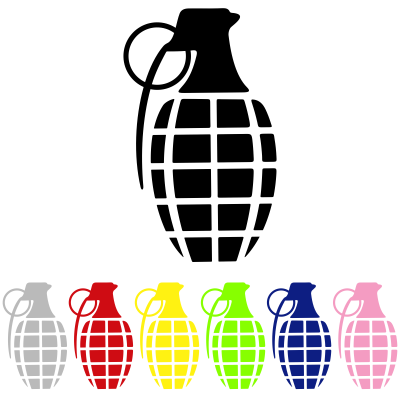 Grenade Decal - MxNumbers