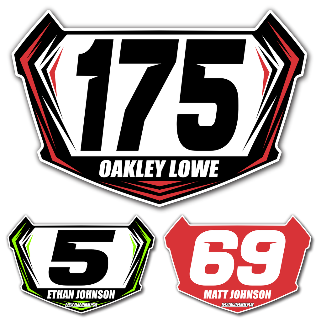 BMX Plate Decal Custom Number, Name and Colors | Fits Insite Vision2 Plate