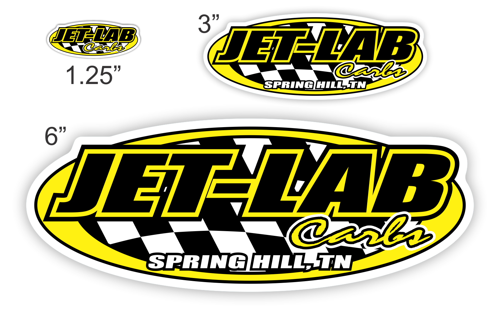 Jet Lab Carbs Oval Decals - MxNumbers