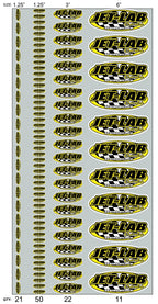 Jet Lab Carbs Oval Decals - MxNumbers
