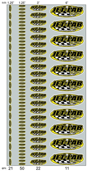 Jet Lab Carbs Oval Decals - MxNumbers