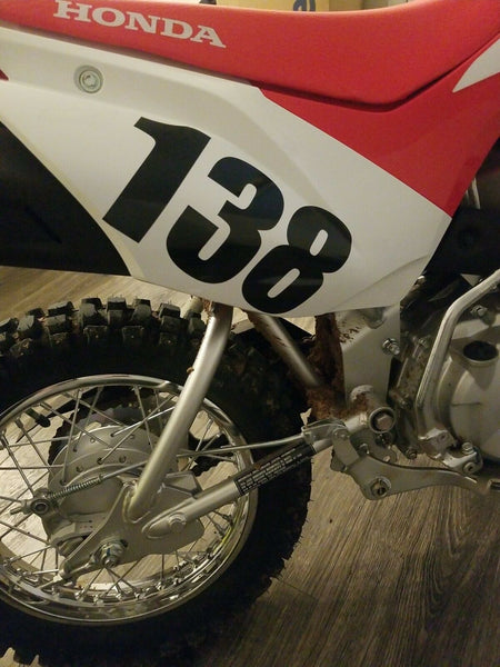 Sinlge Color Race Number Decals -SX MX ATV AMA Dirt Bike Kart Dirtbike