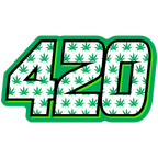 Marijuana Print Race Number Decals