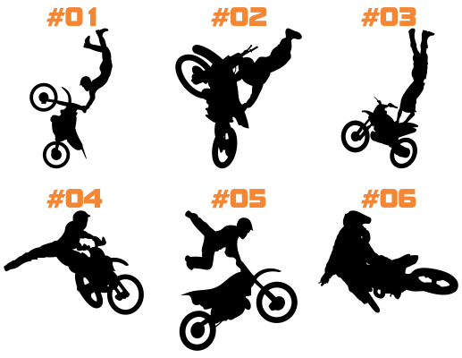 MX Silhouette Decal -14 Different Options- - MxNumbers